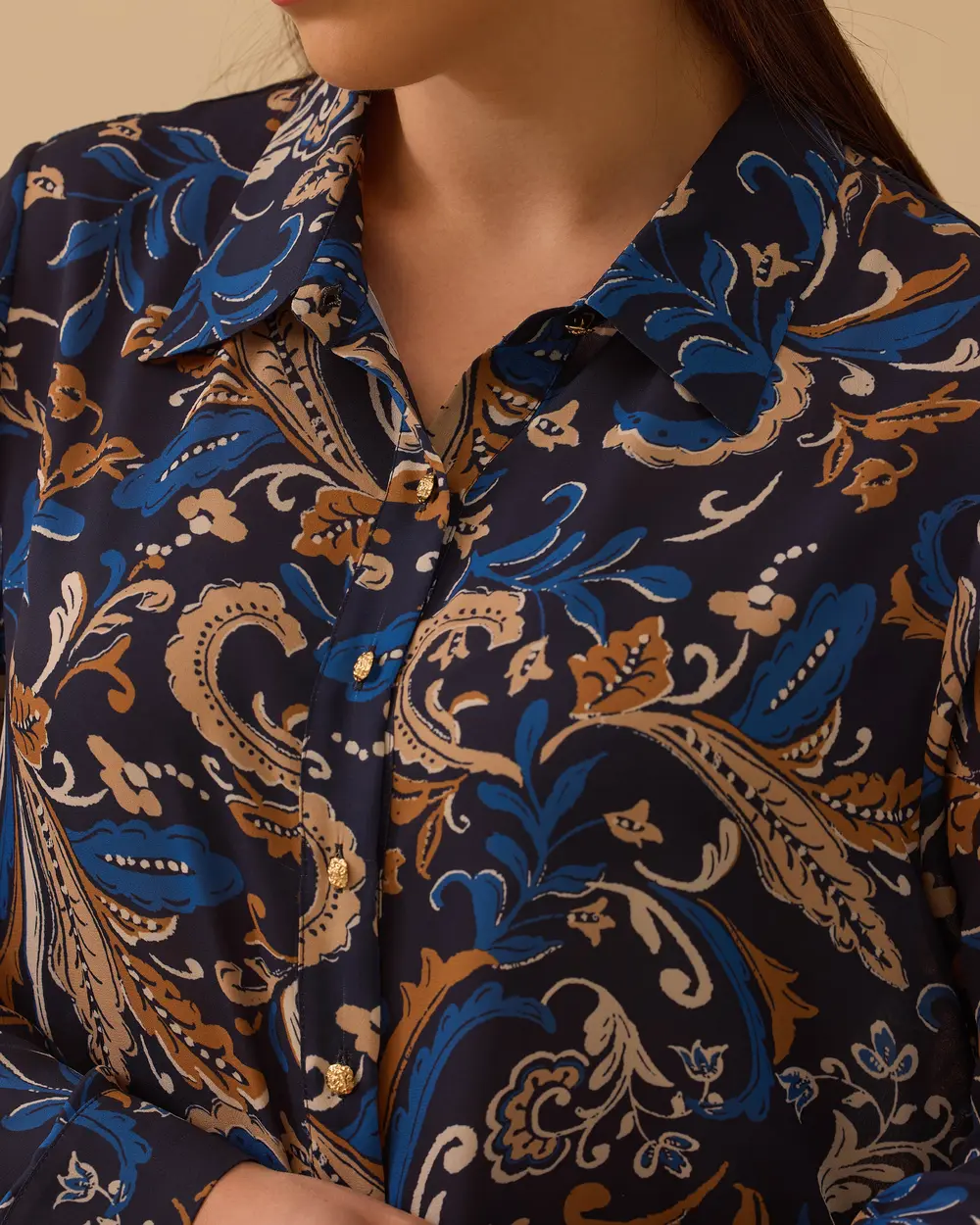 Büyük Beden Desenli Gömlek