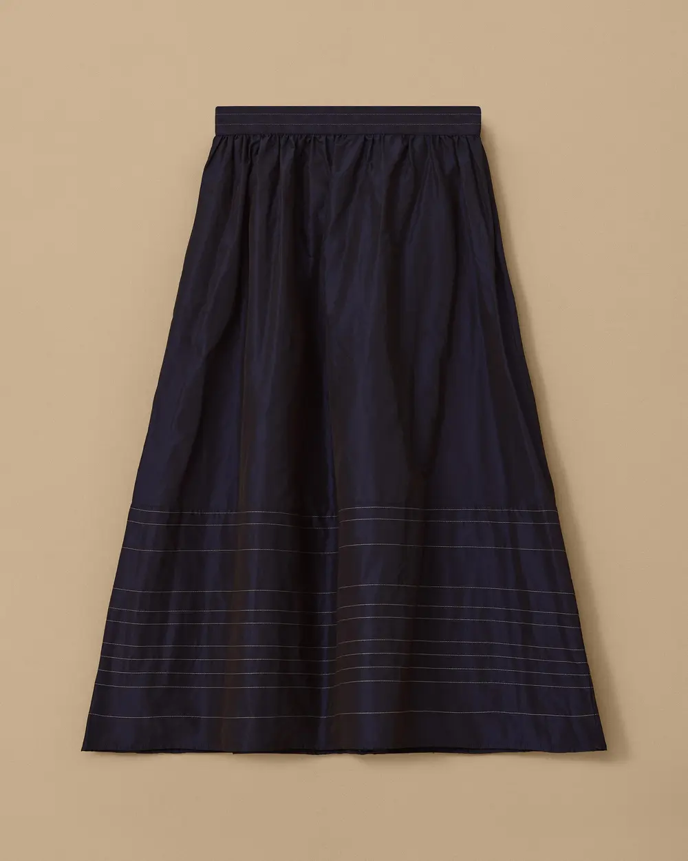 Taffeta Skirt with Line Detail