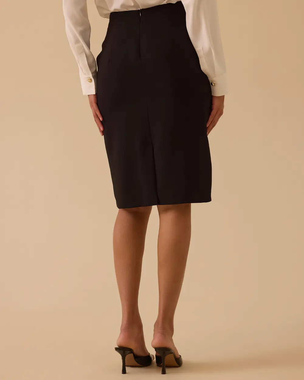 Cepli Diz Boyu Klasik Etek