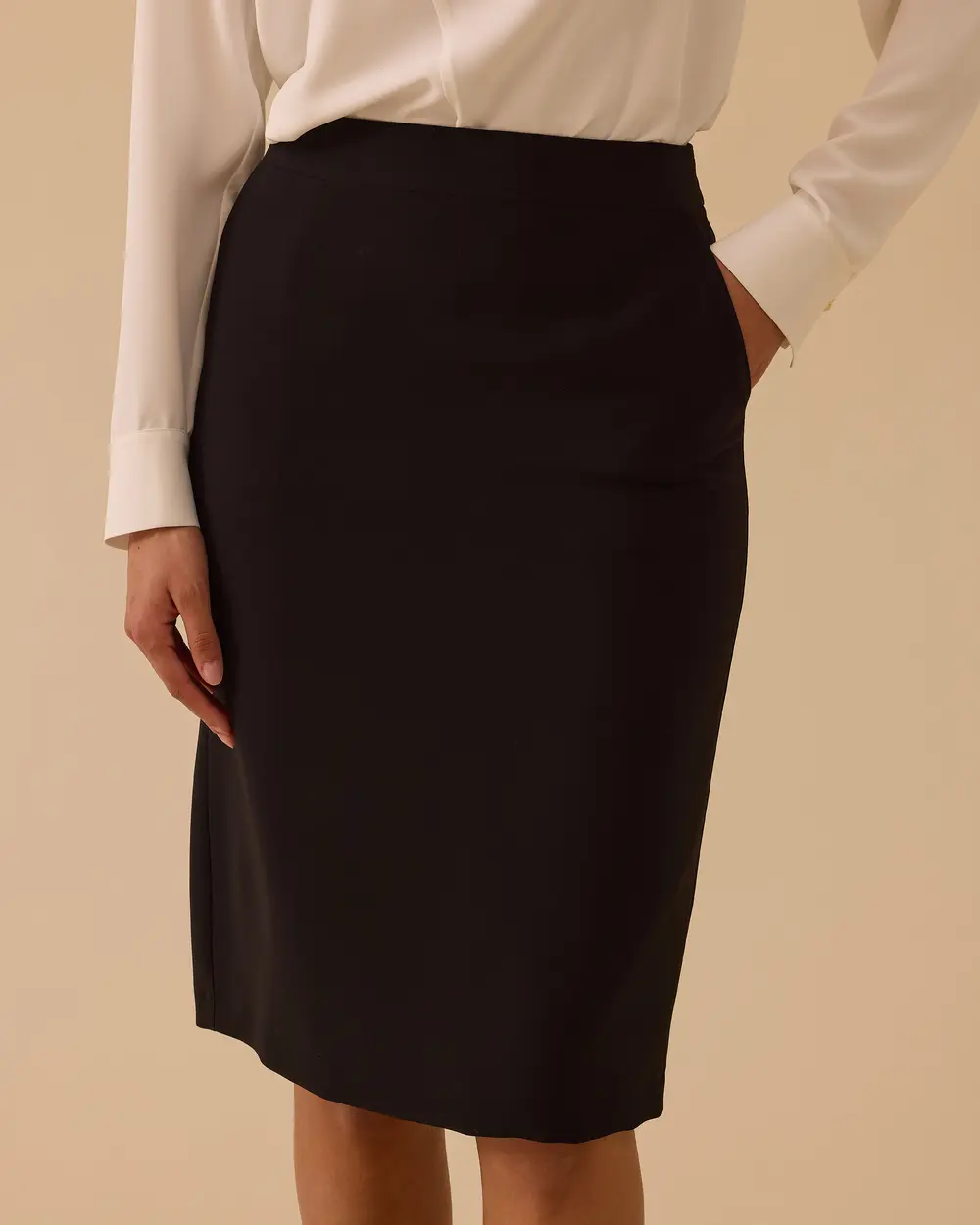 Cepli Diz Boyu Klasik Etek