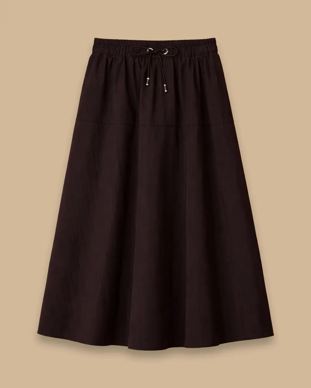 Midi Parachute Skirt with Pockets
