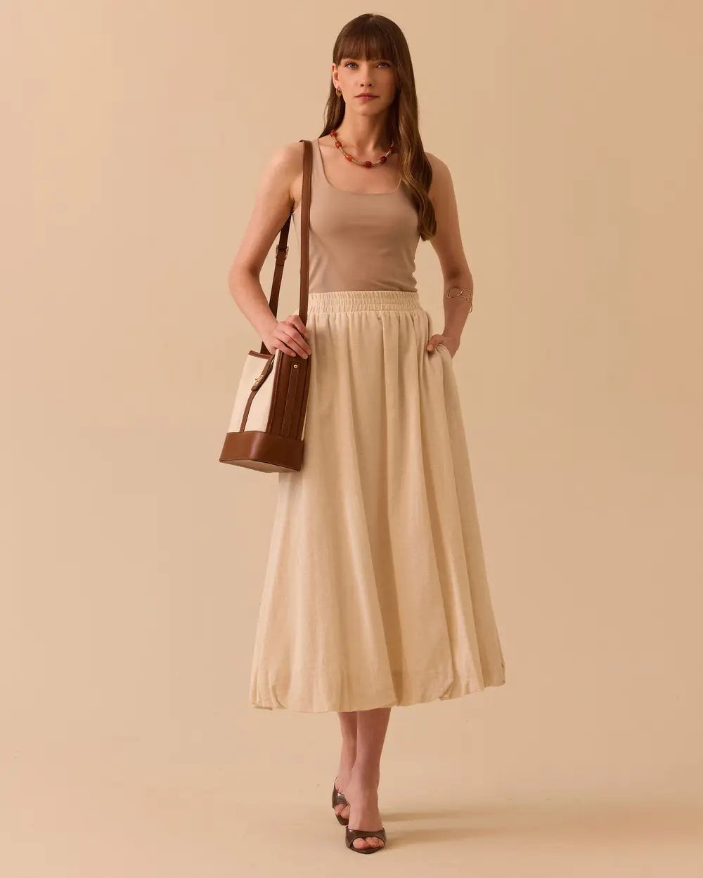 Beli Lastikli Maksi Etek