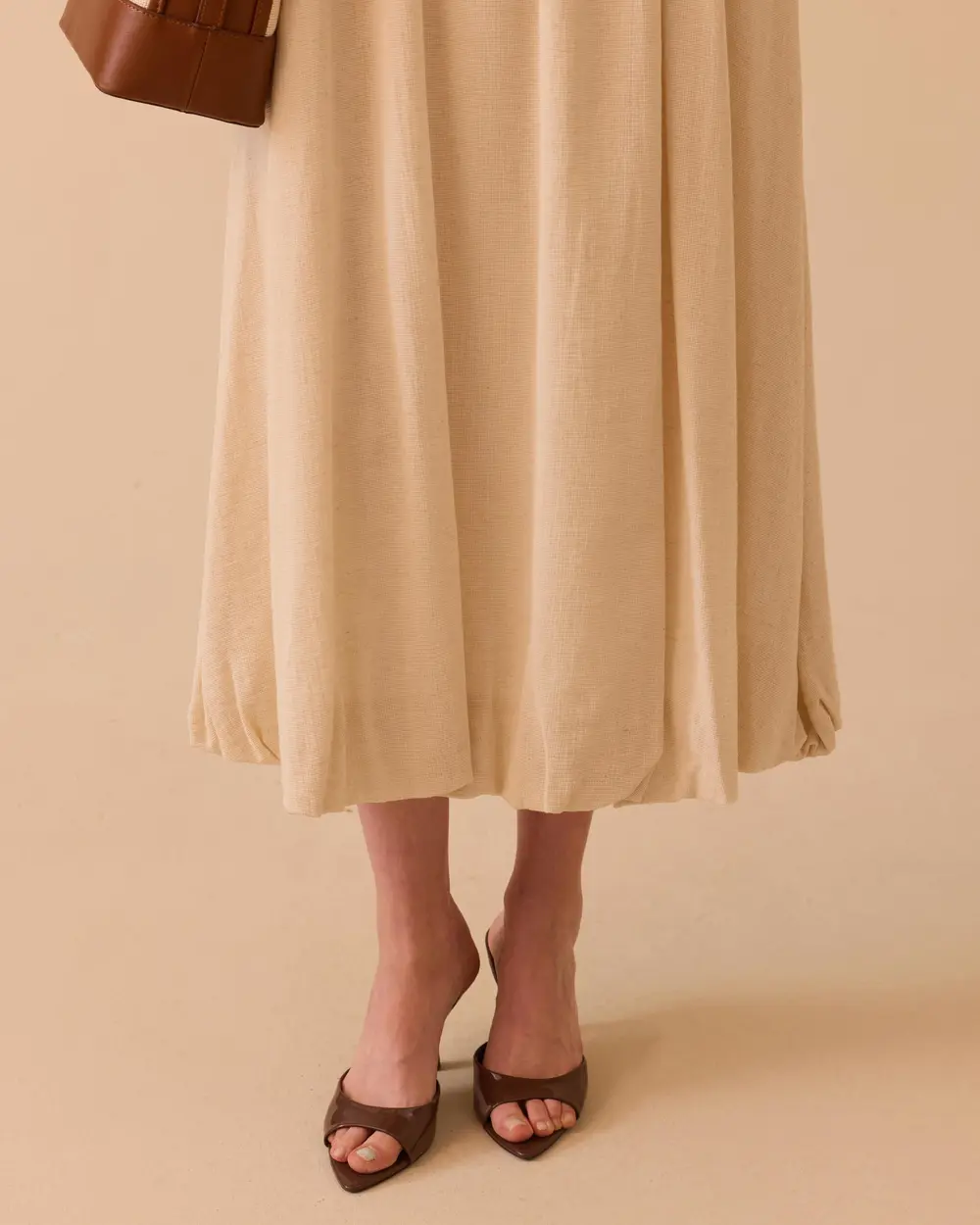 Elastic Waist Maxi Skirt