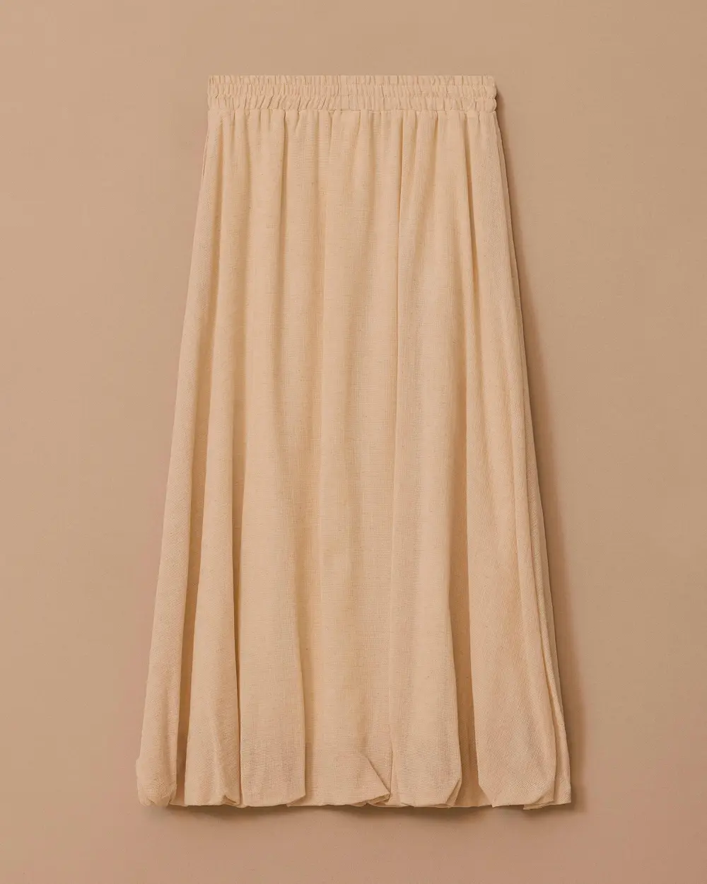 Elastic Waist Maxi Skirt