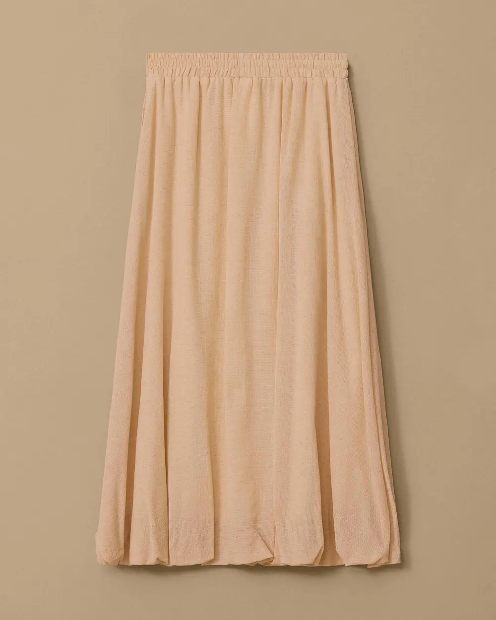 Elastic Waist Maxi Skirt