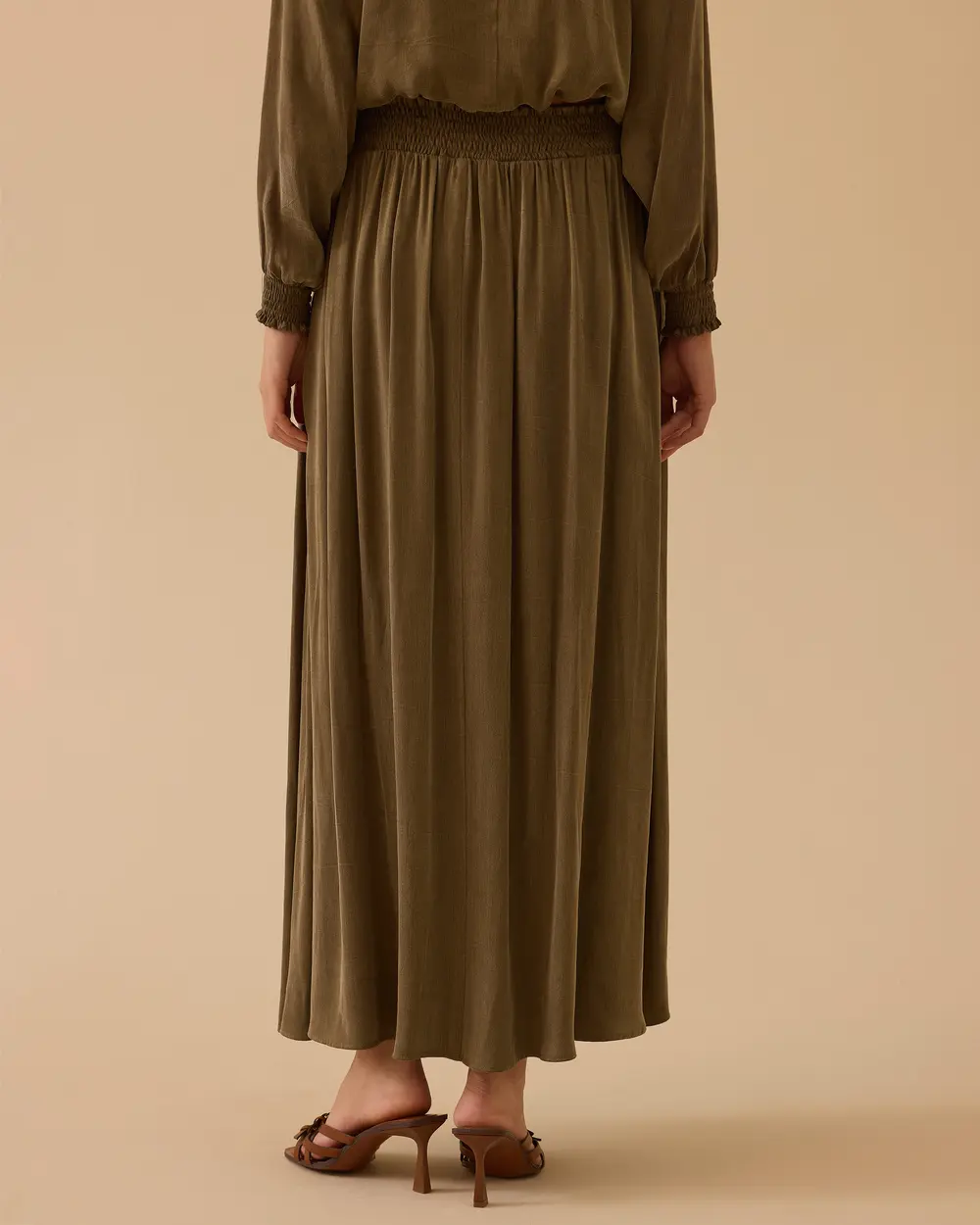 Elastik Bel Cepli Etek