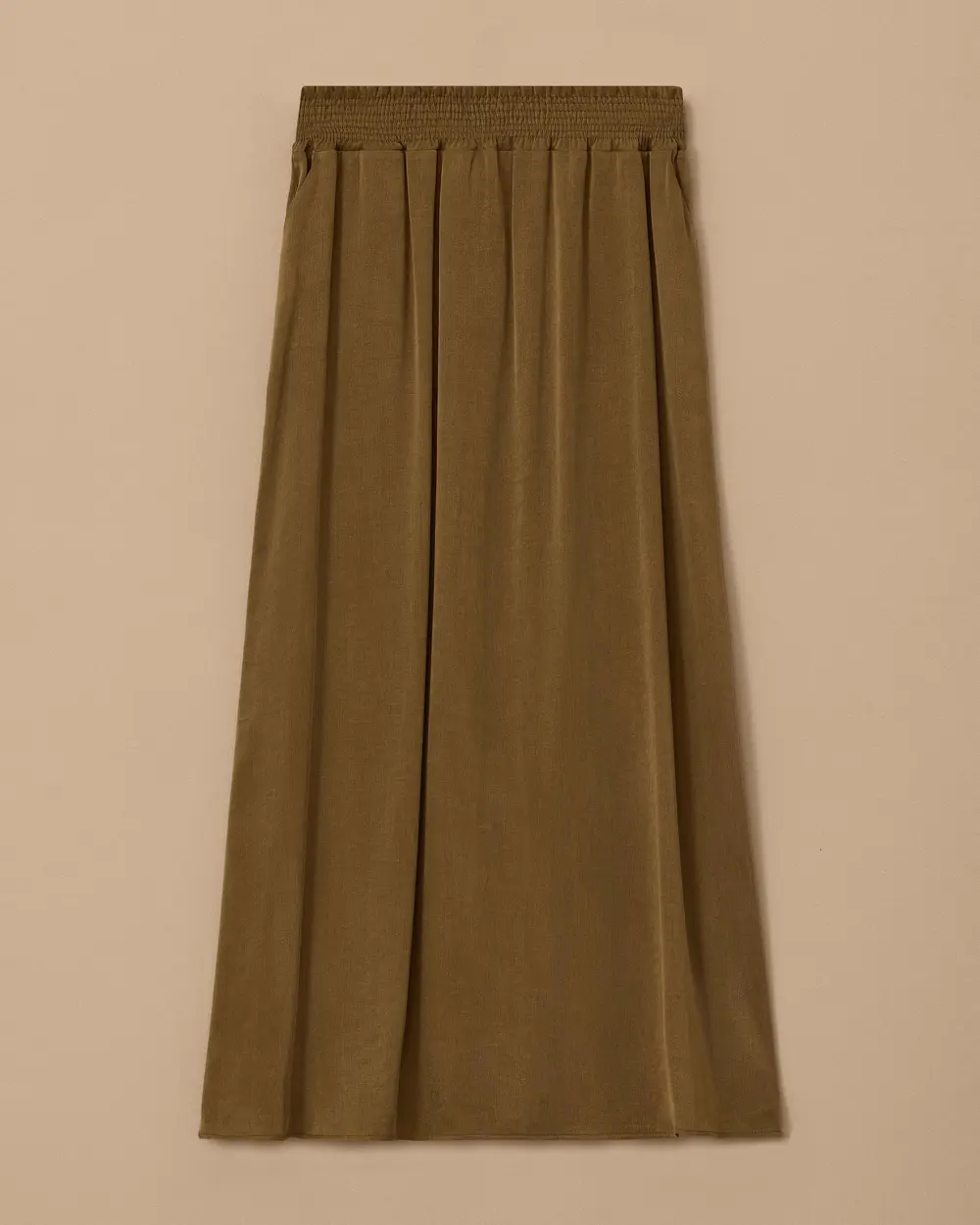 Elastic Waist Pocket Skirt