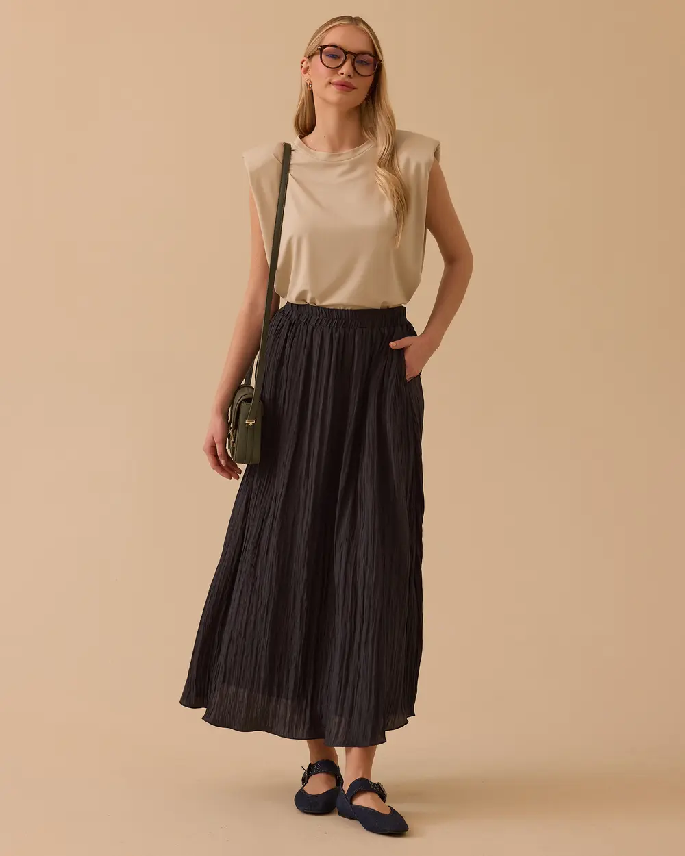 Elastik Bel Uzun Etek