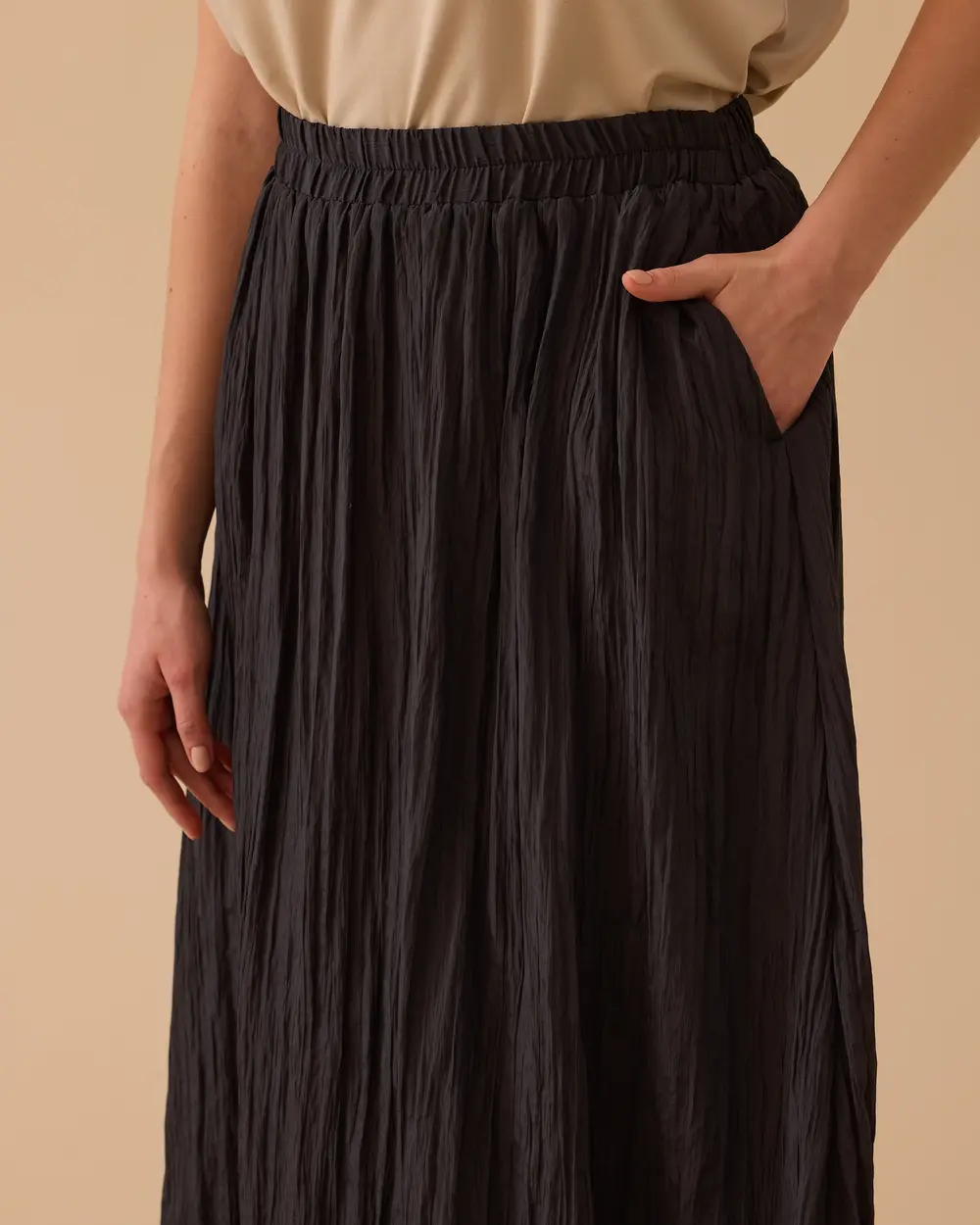 Elastik Bel Uzun Etek