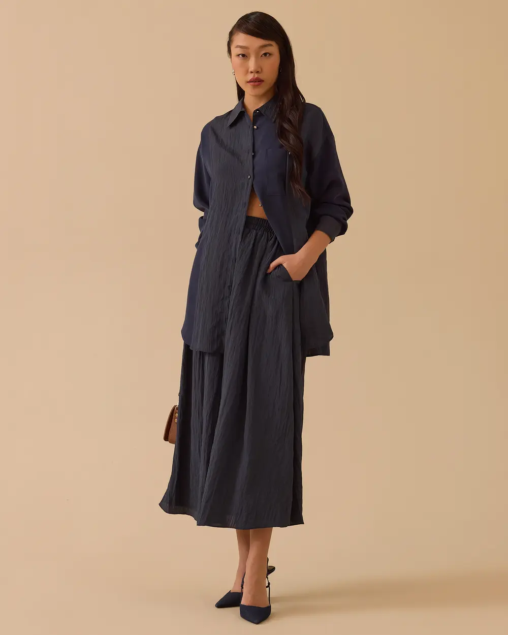 Elastik Bel Uzun Etek