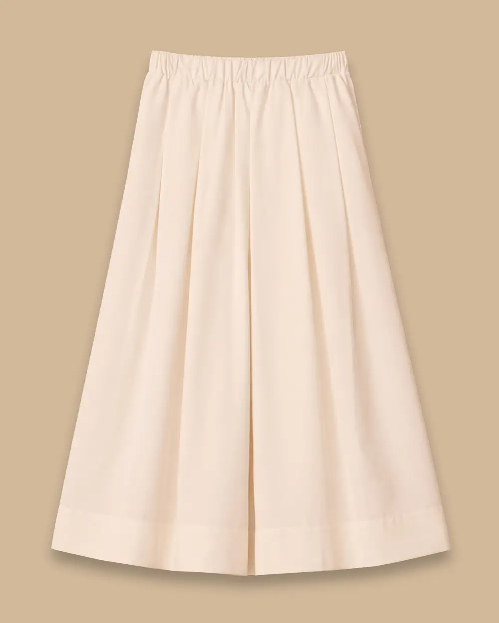 Pile Detaylı Elastik Bel Kloş Etek