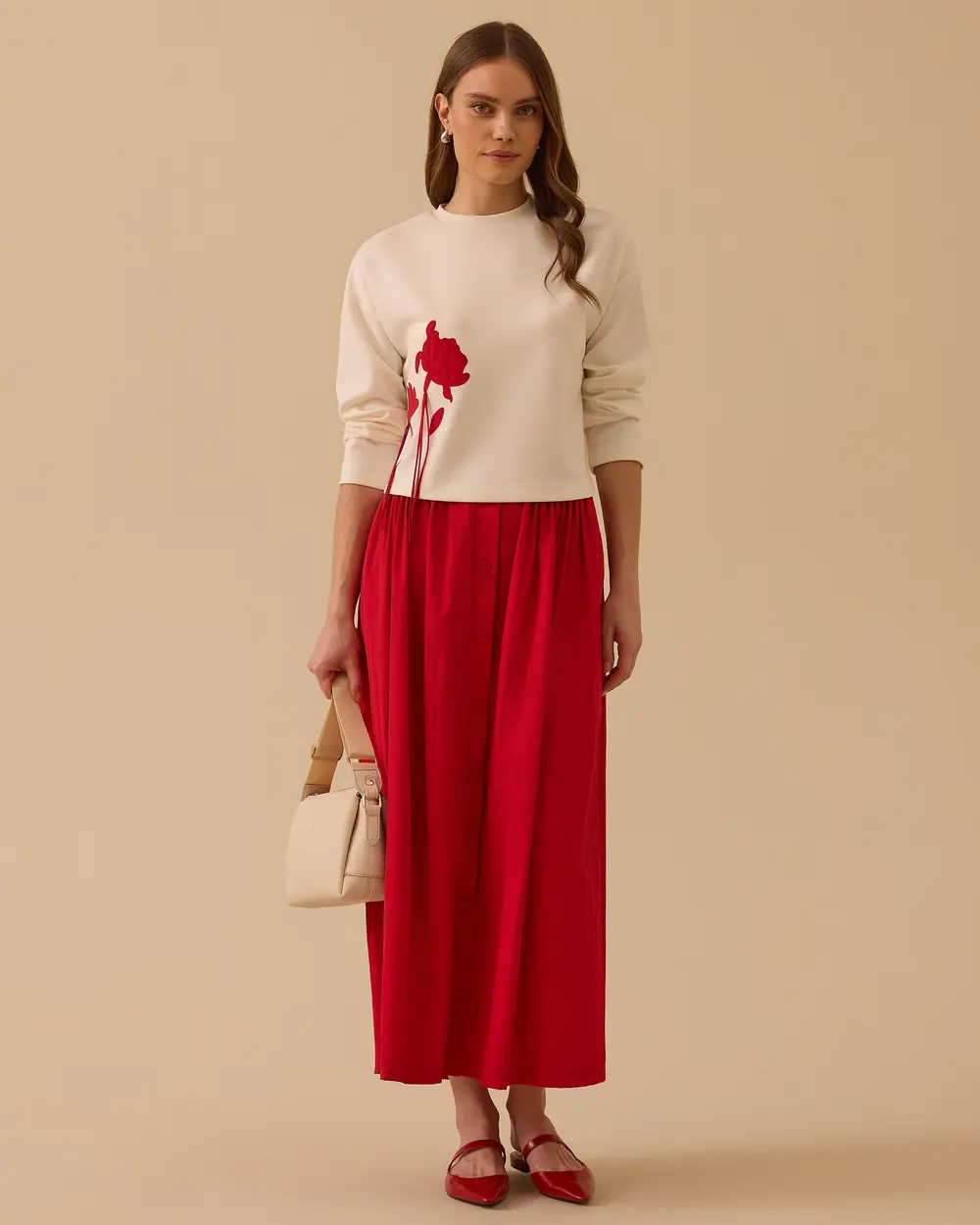 Pileli Cepli Uzun Etek