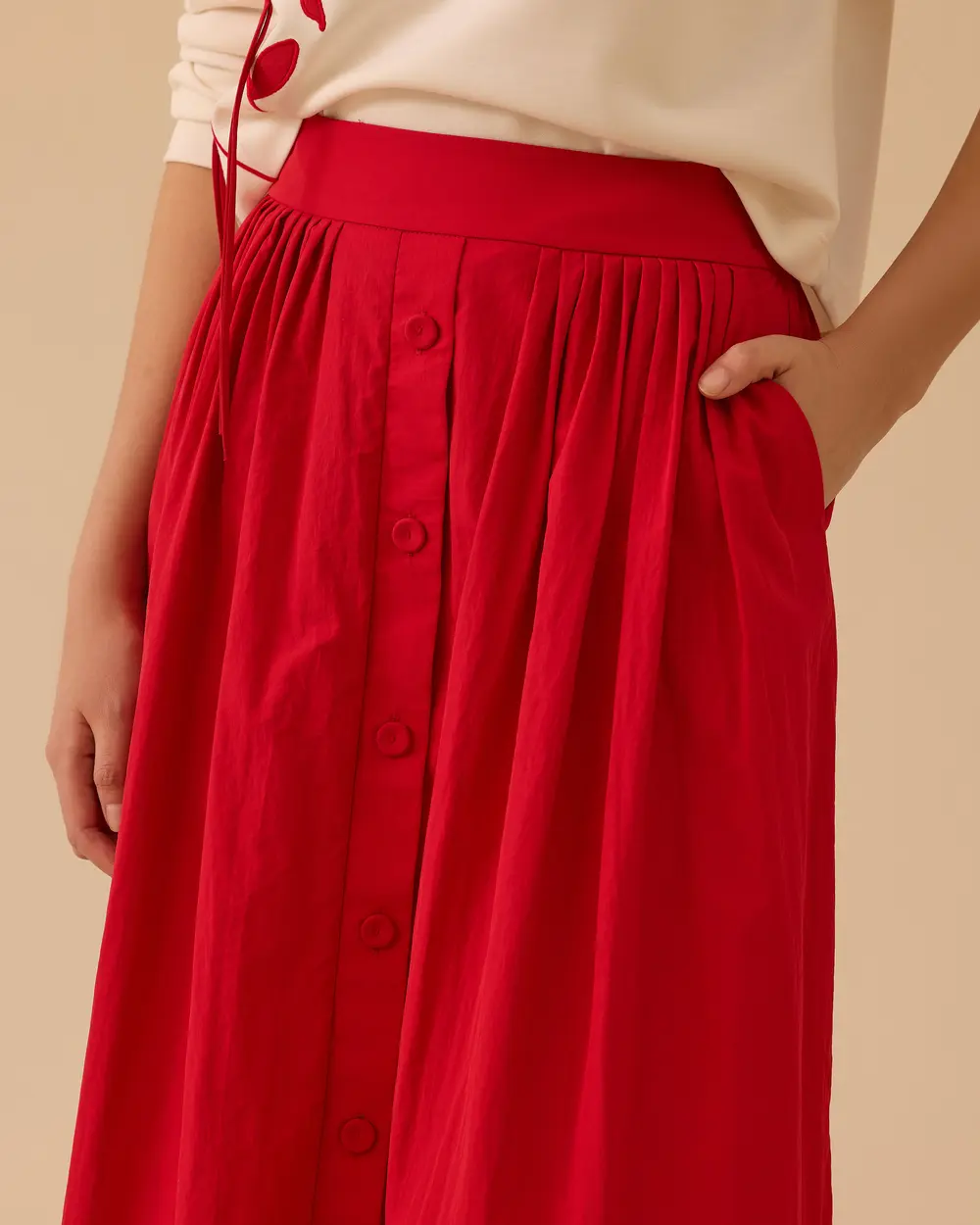 Pileli Cepli Uzun Etek