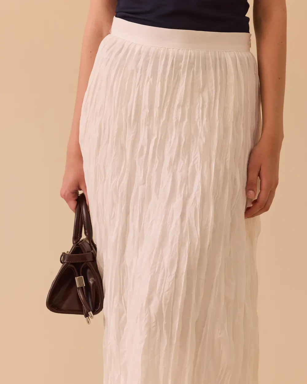 Crinkle Textured Skirt