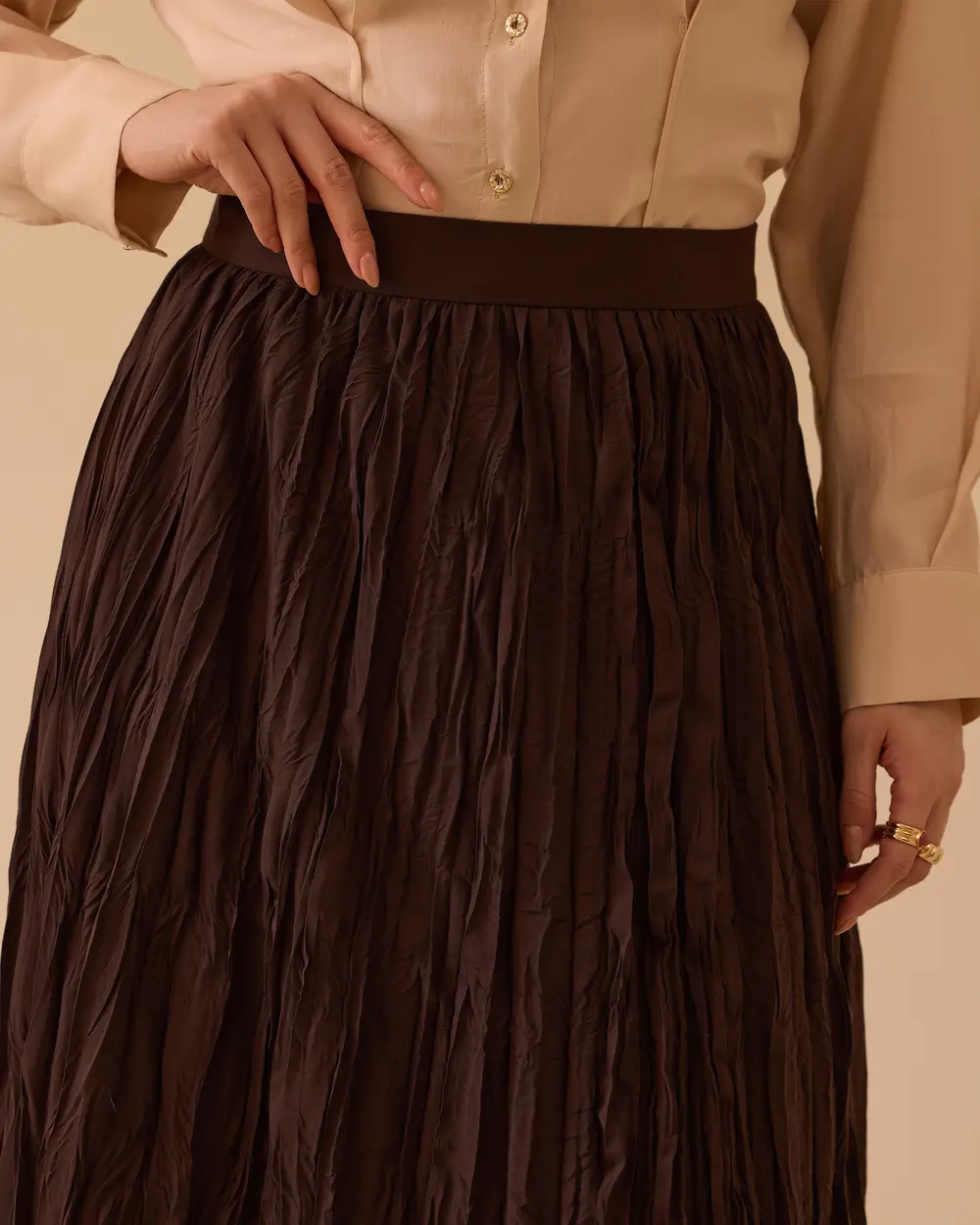 Kırışık Dokulu Etek