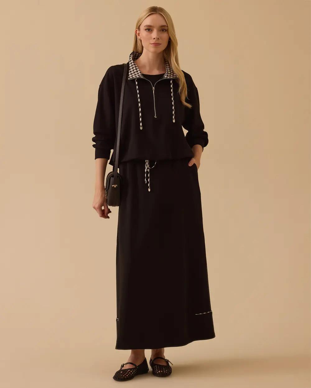 Bağcıklı Cep Detaylı Etek