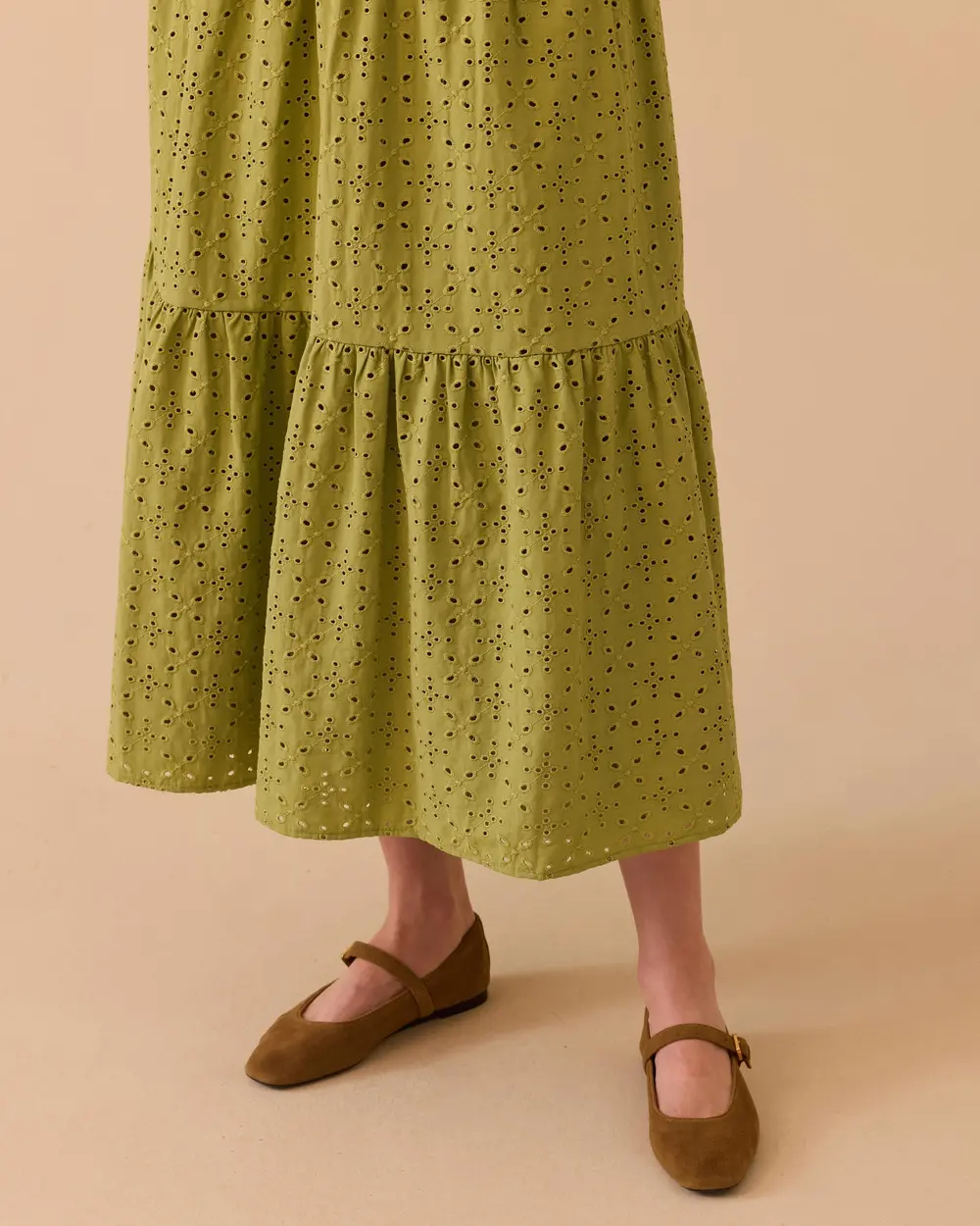 Scalloped Ankle Length Skirt