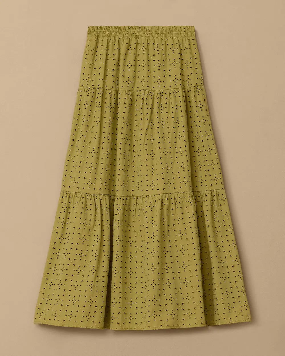 Scalloped Ankle Length Skirt