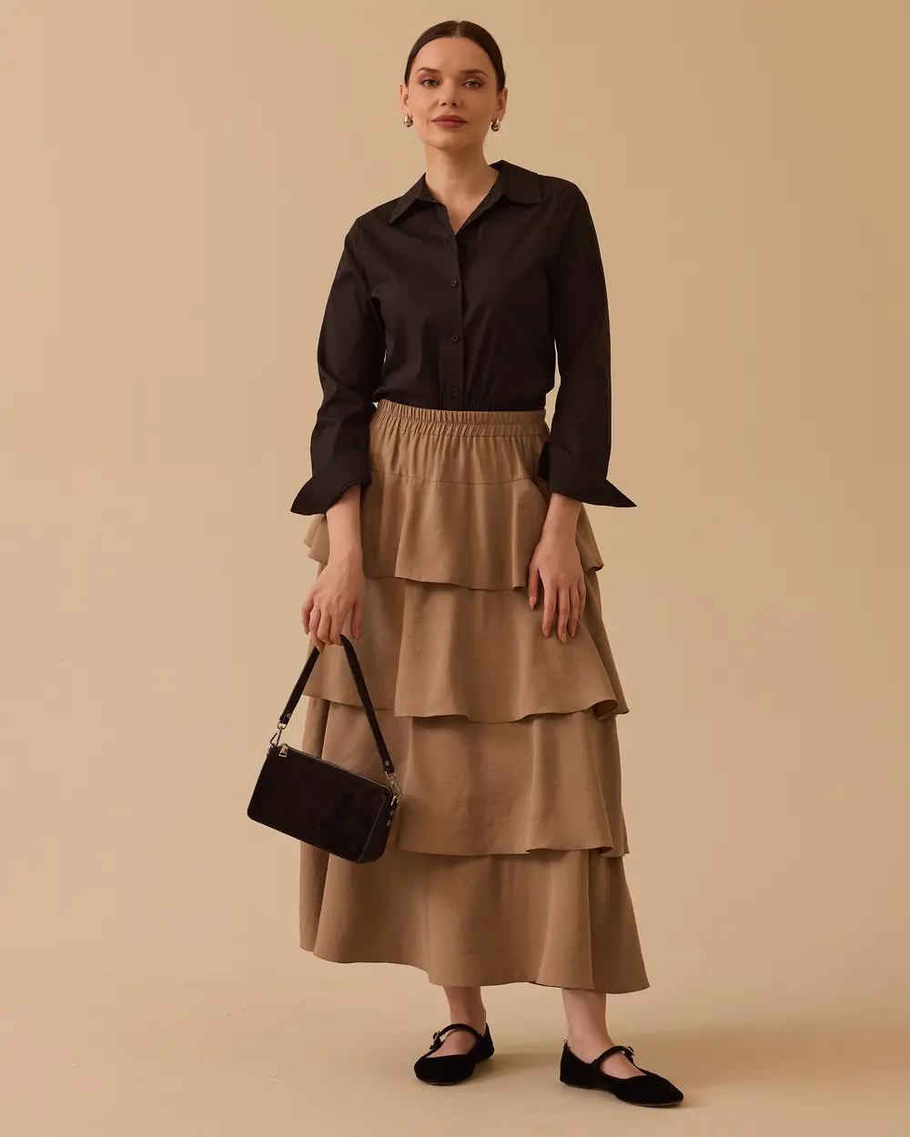 Long Skirt with Layered Flounces