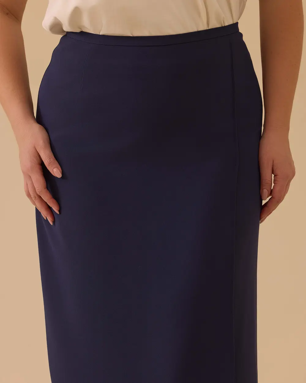 Büyük Beden Bilek Boy Klasik Etek