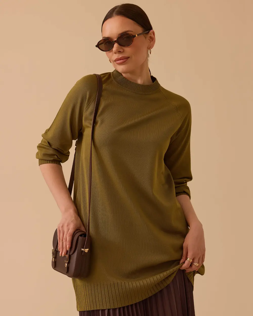 Knitted Basic Sweater Tunic