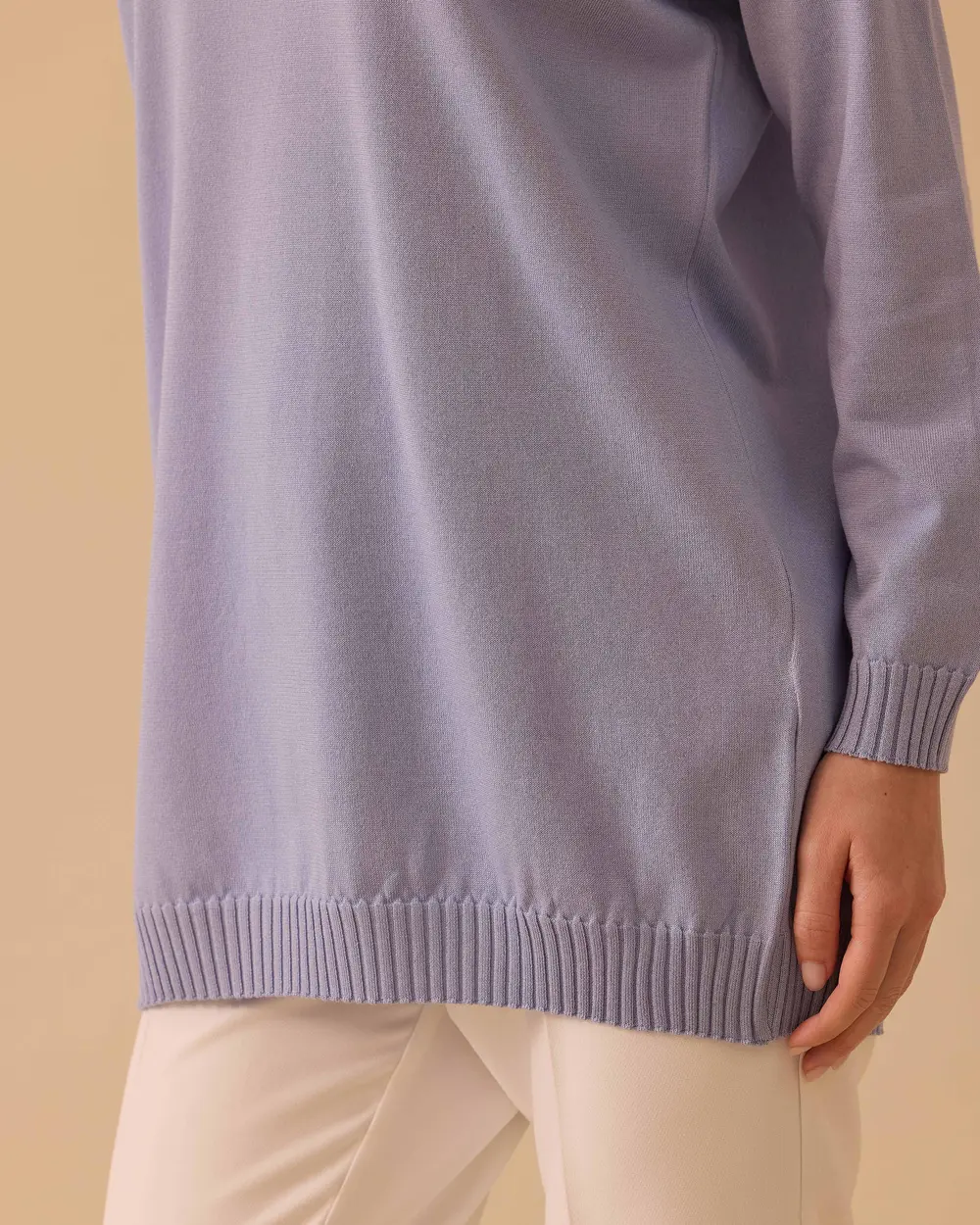 Sıfır Yaka Basic Triko Tunik