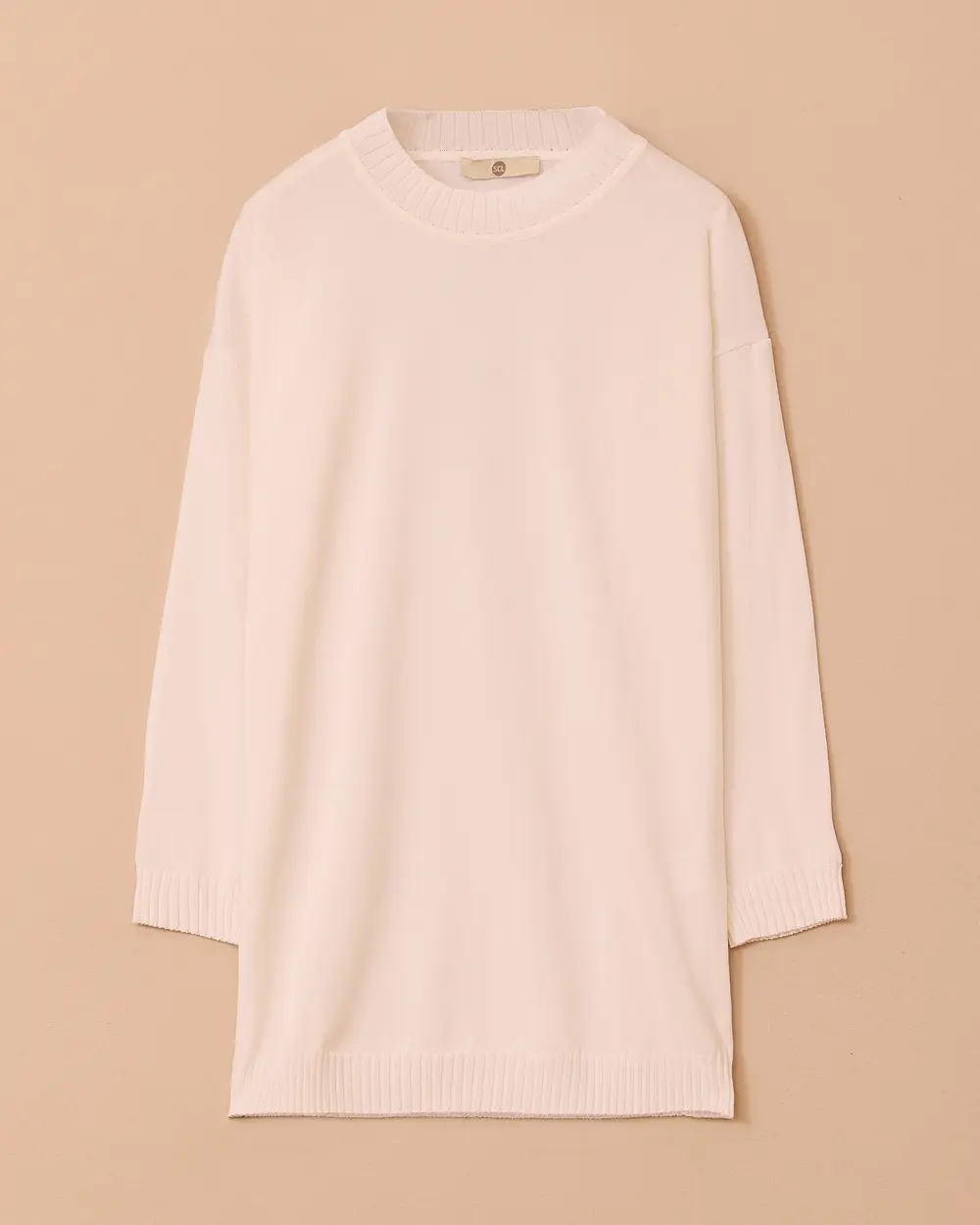 Sıfır Yaka Basic Triko Tunik