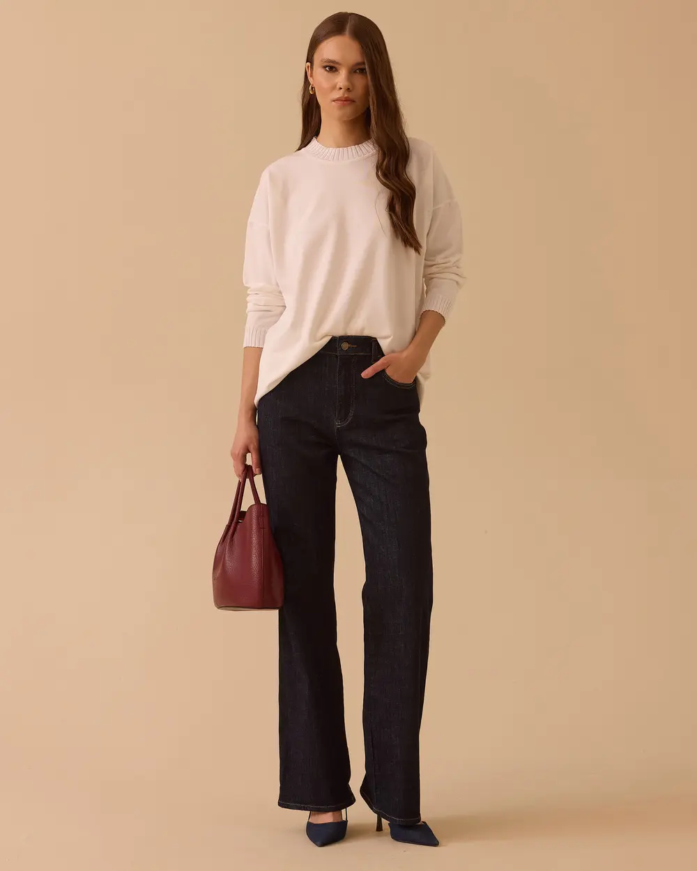 Sıfır Yaka Basic Triko Tunik