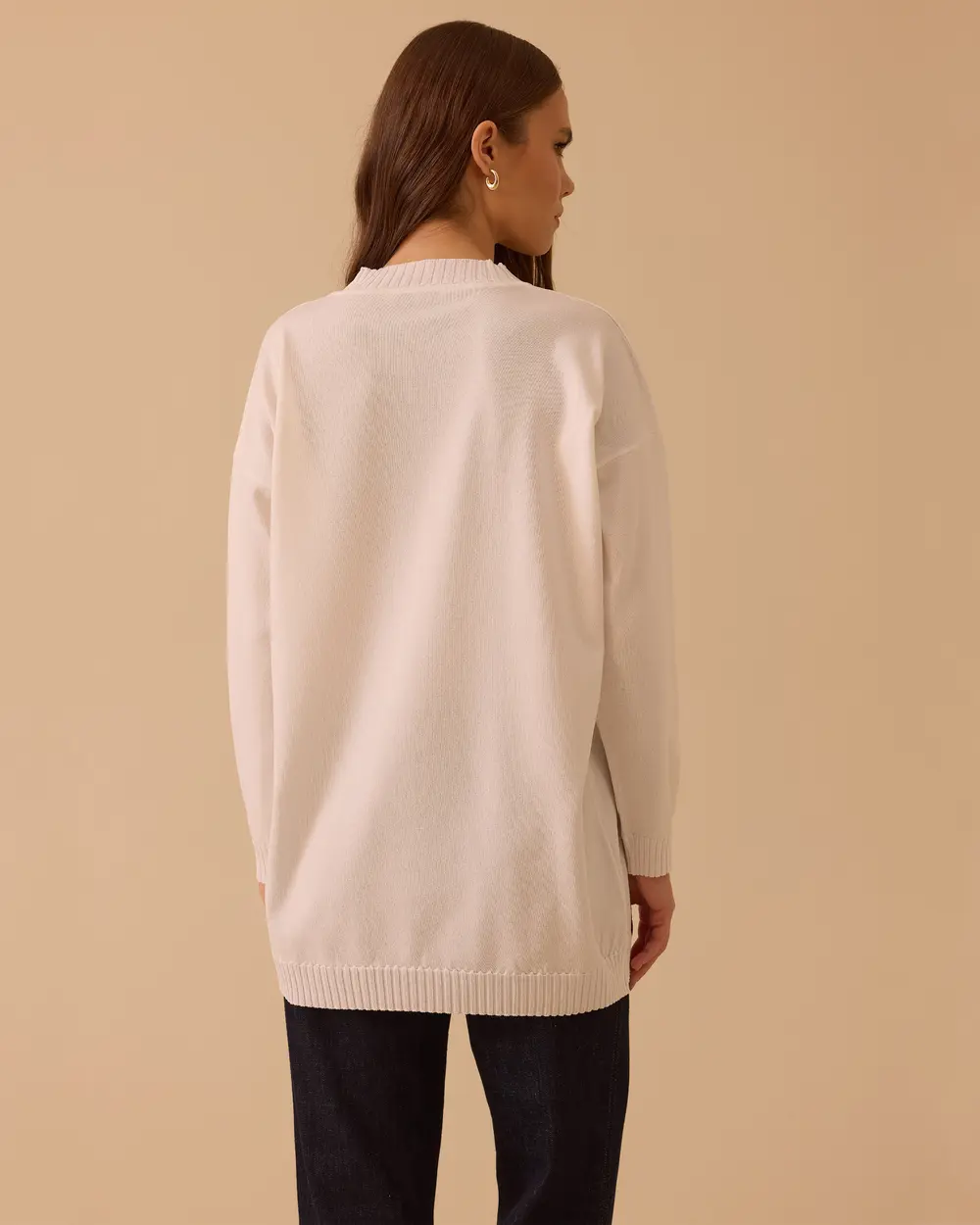 Sıfır Yaka Basic Triko Tunik