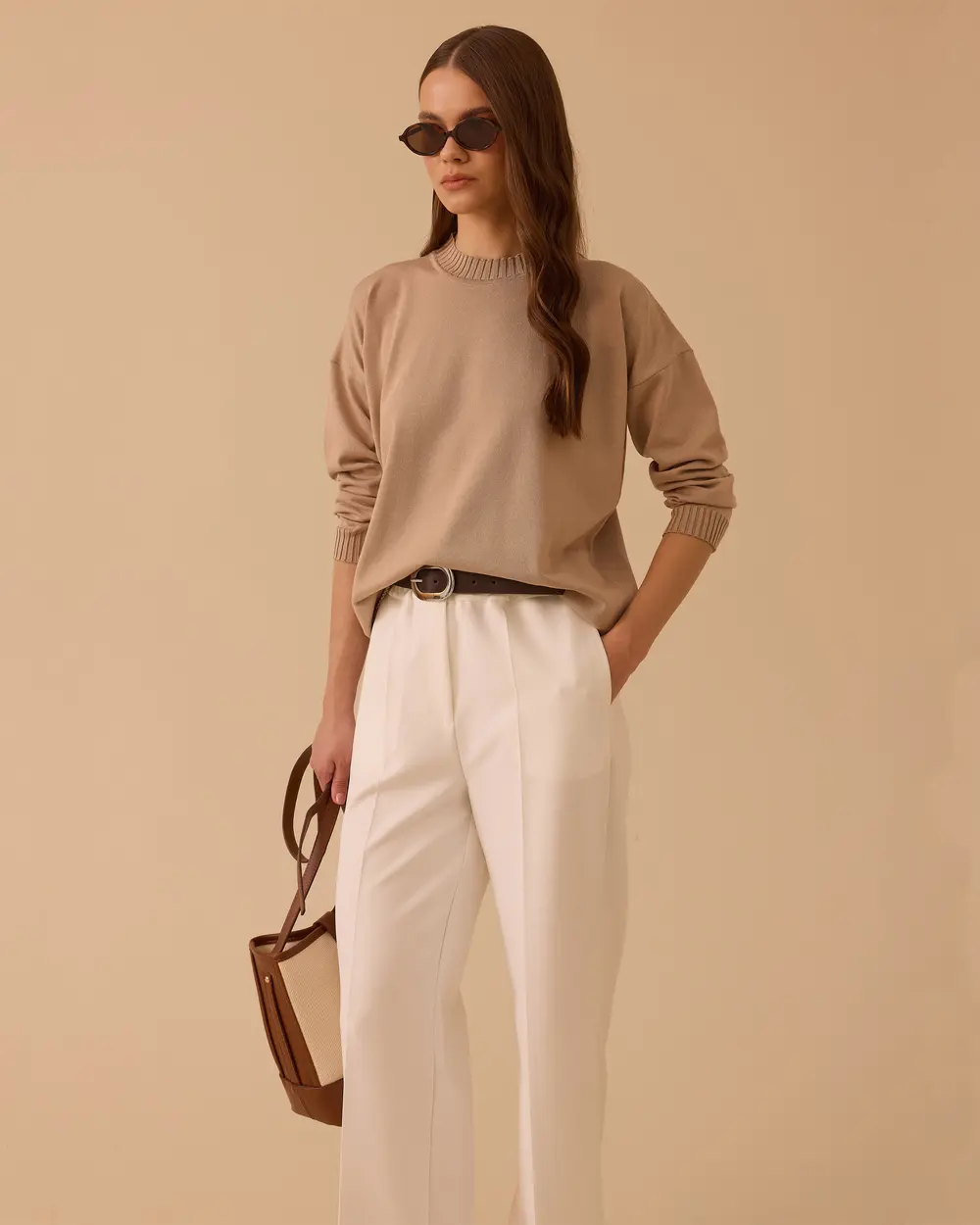 Sıfır Yaka Basic Triko Tunik
