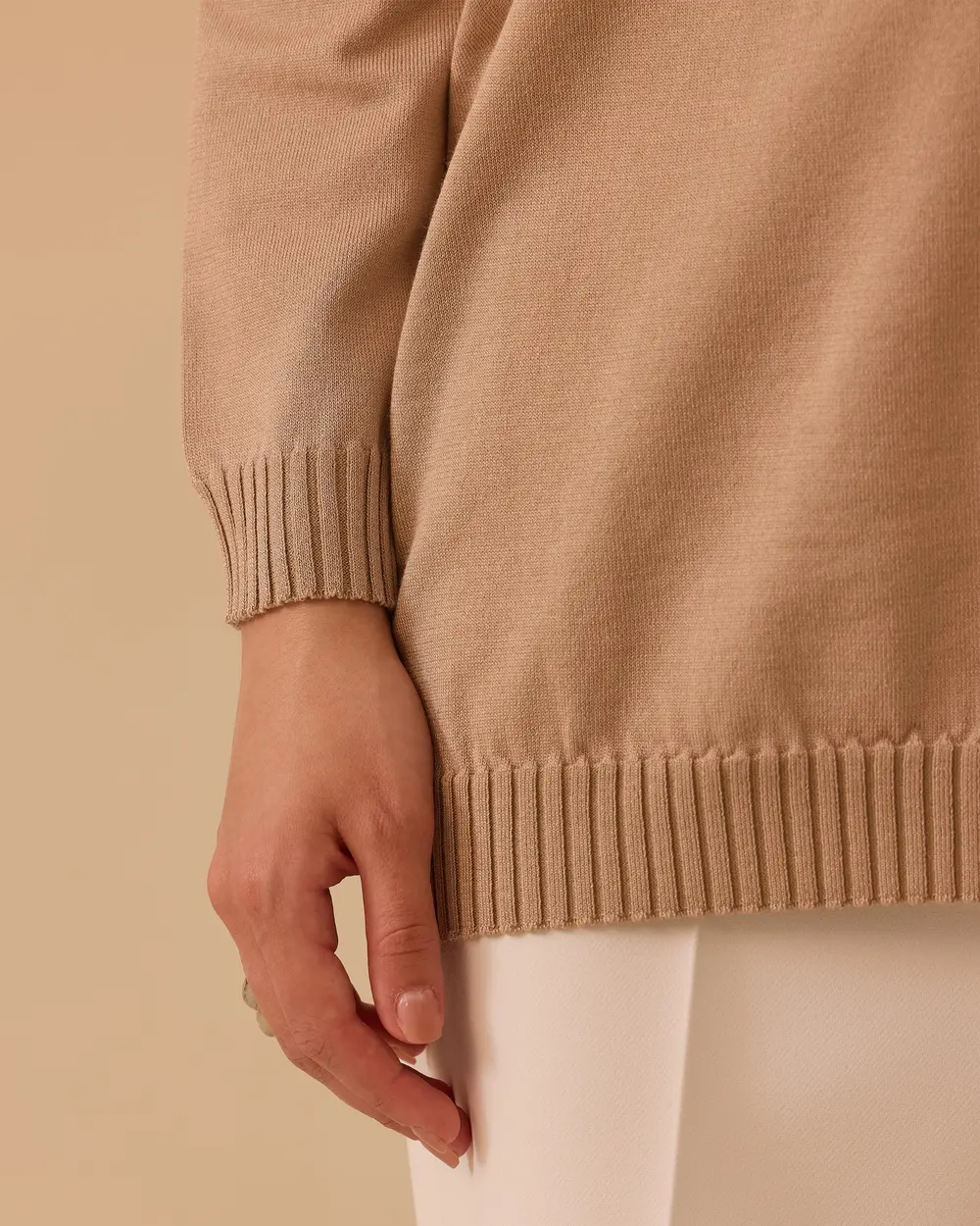Sıfır Yaka Basic Triko Tunik