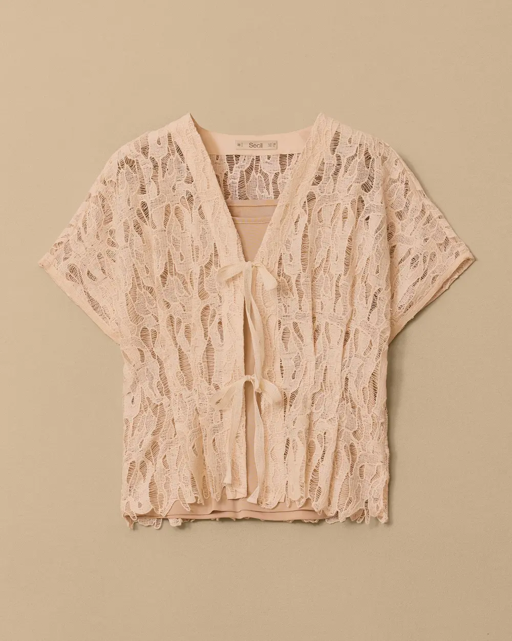 Lace Blouse with Lacing Detail