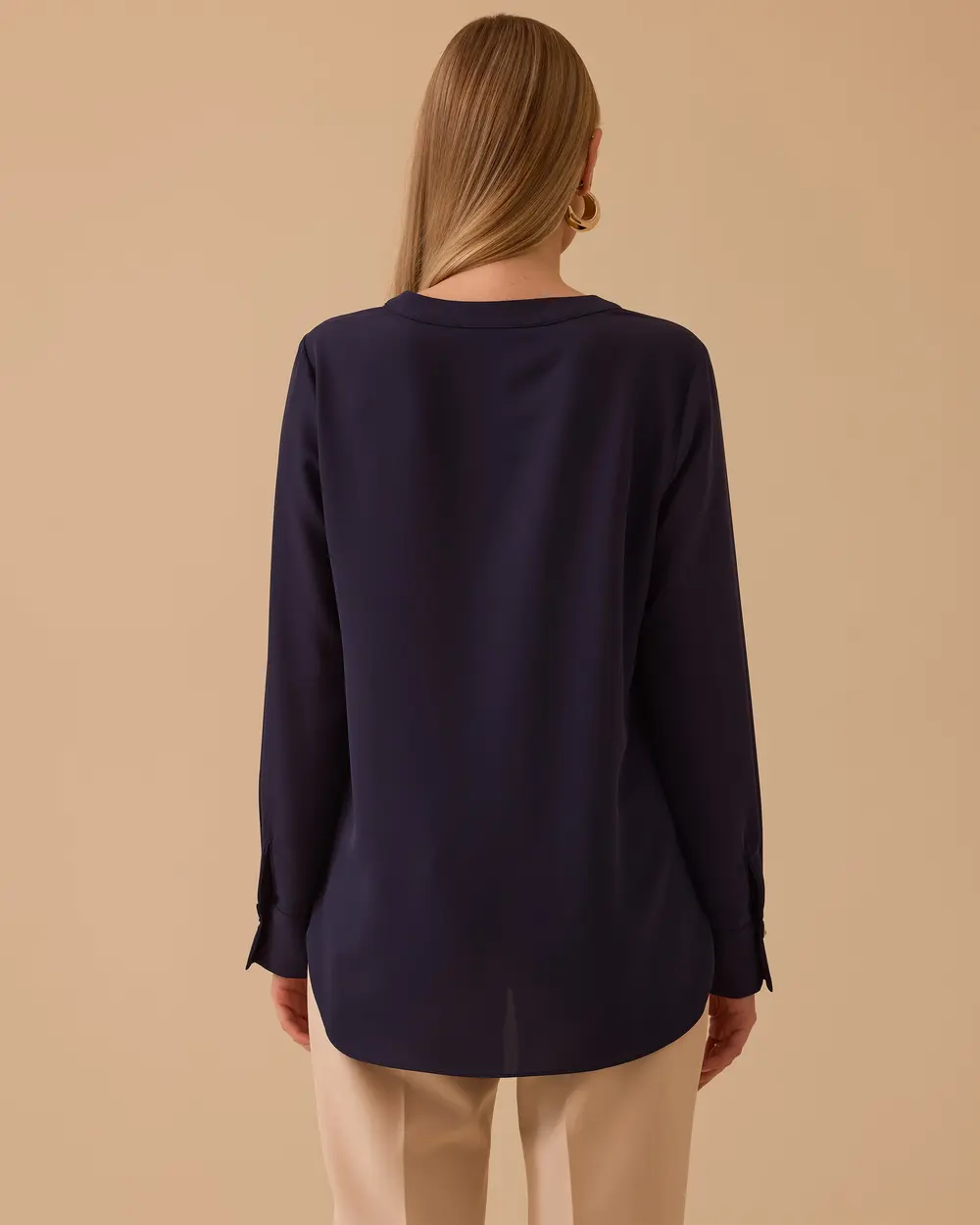 V-Neck Basic Blouse