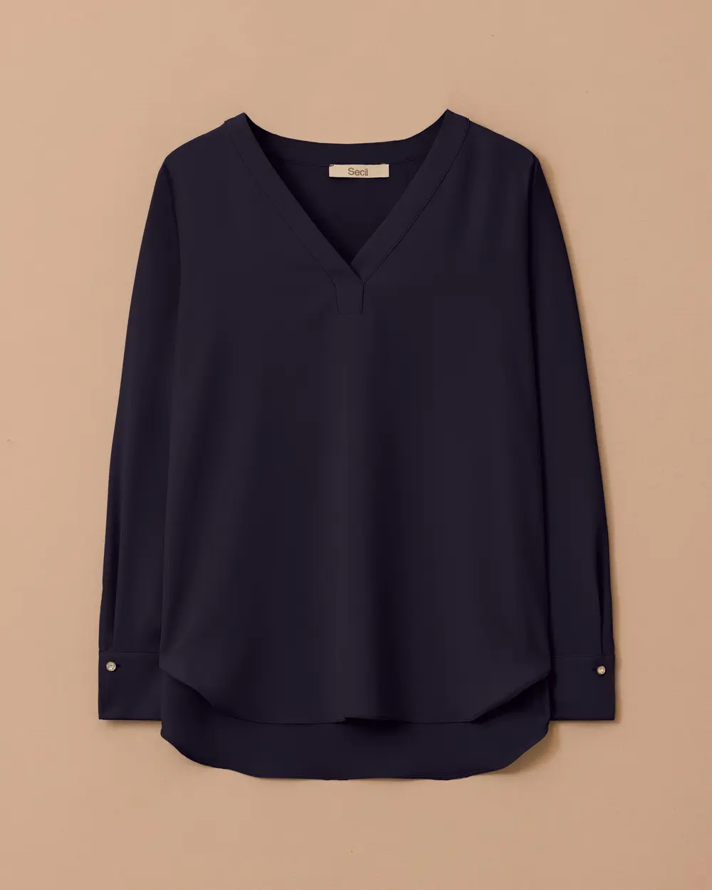 V-Neck Basic Blouse