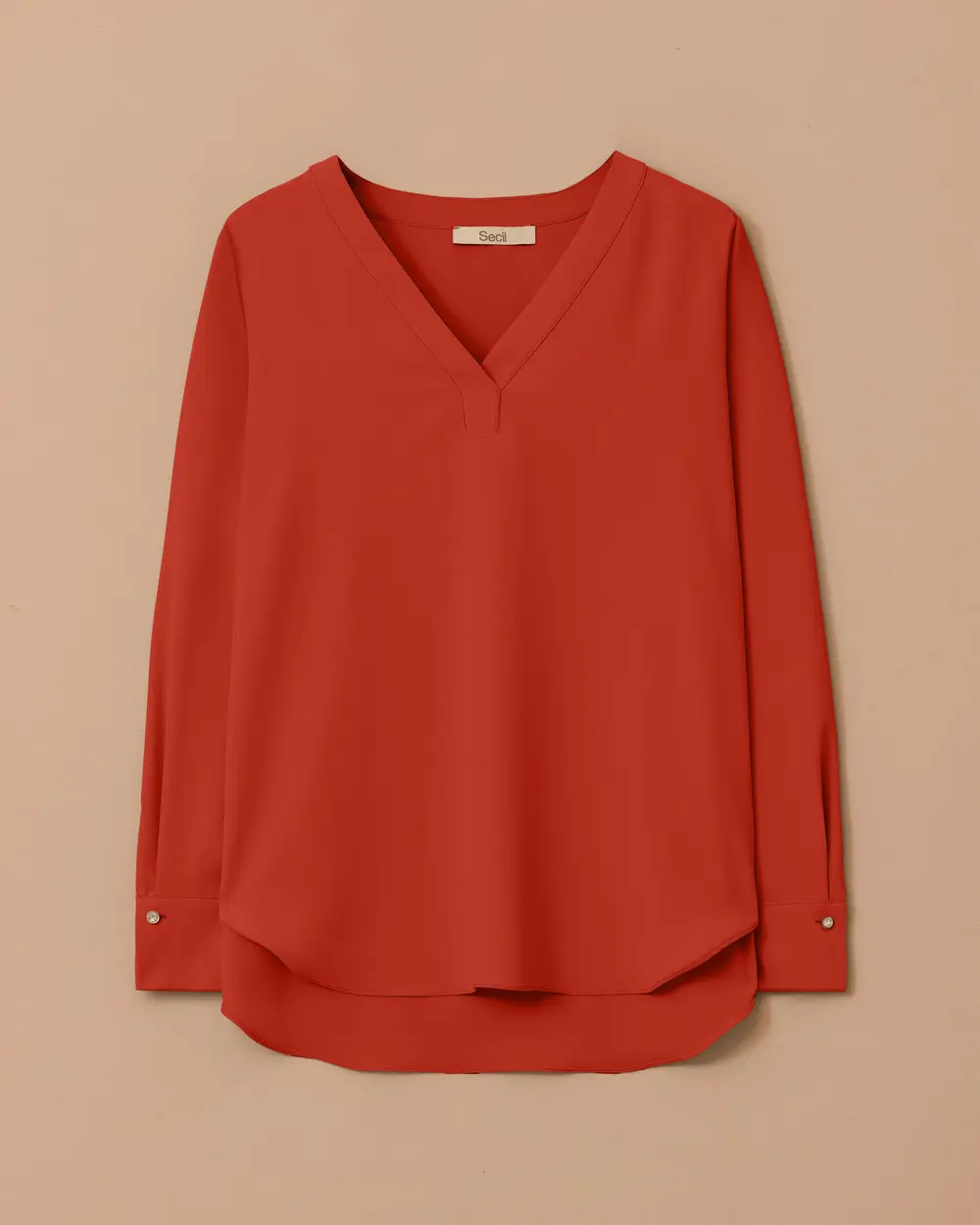V-Neck Basic Blouse