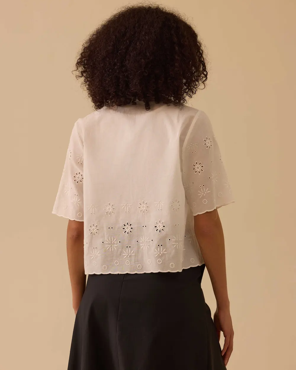 Patterned Blouse with Tie Detail