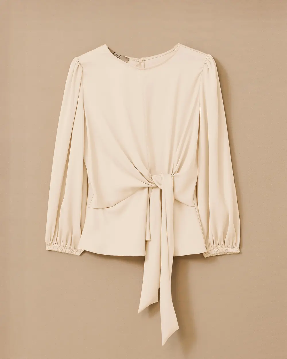 Bağlama Detaylı Uzun Kollu Bluz