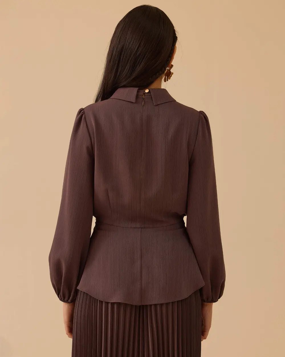 Gömlek Yaka Bağlama Detaylı Bluz