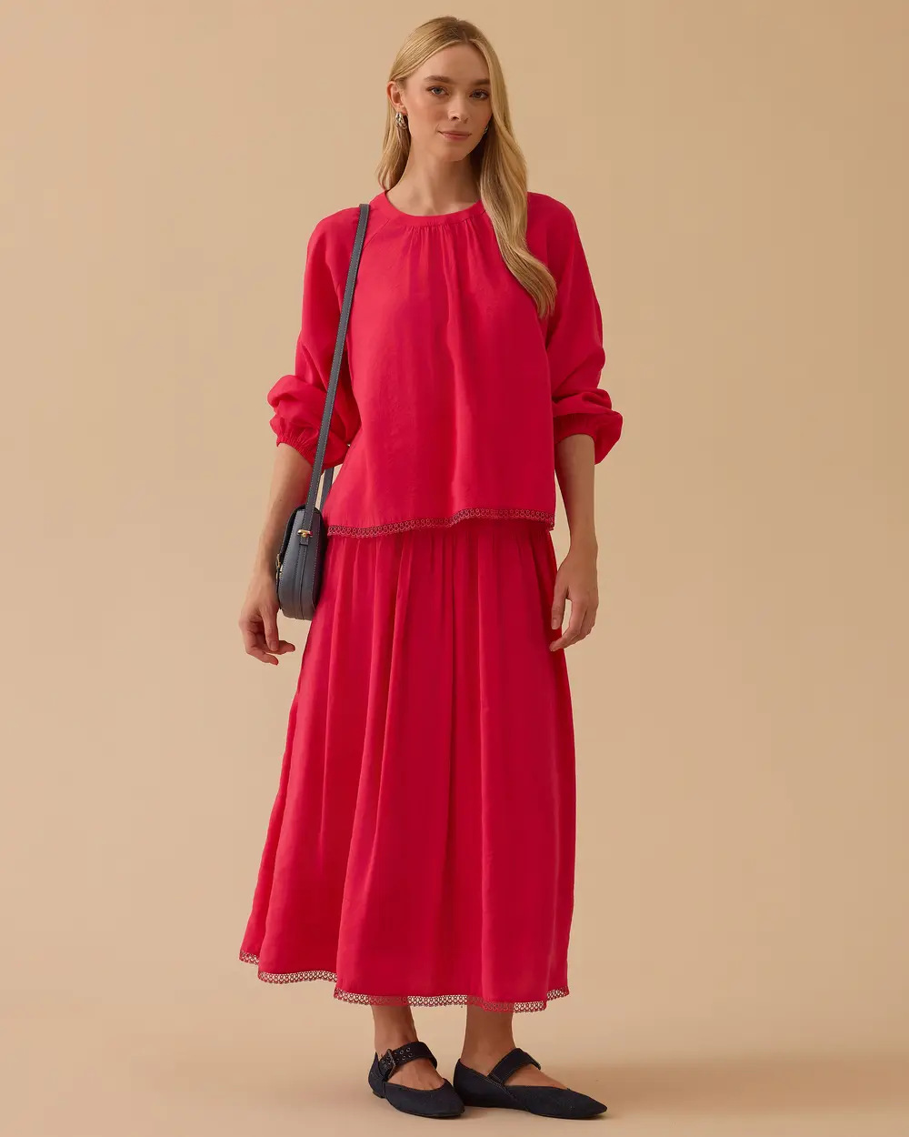 Fisto Detaylı Uzun Kollu Bluz