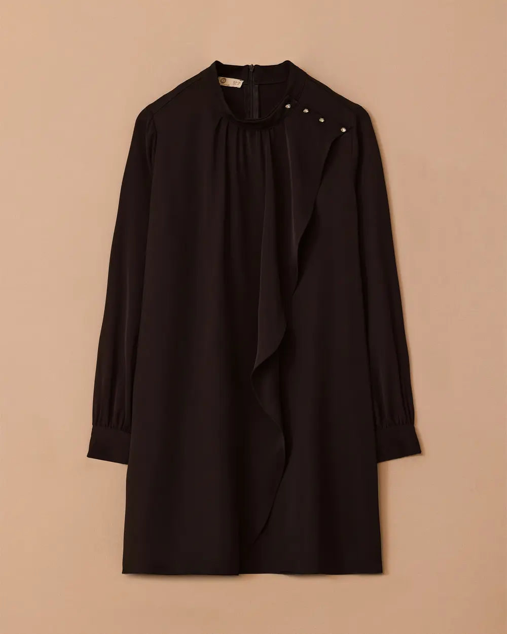 Ruffle Look Blouse with Shoulder Detail