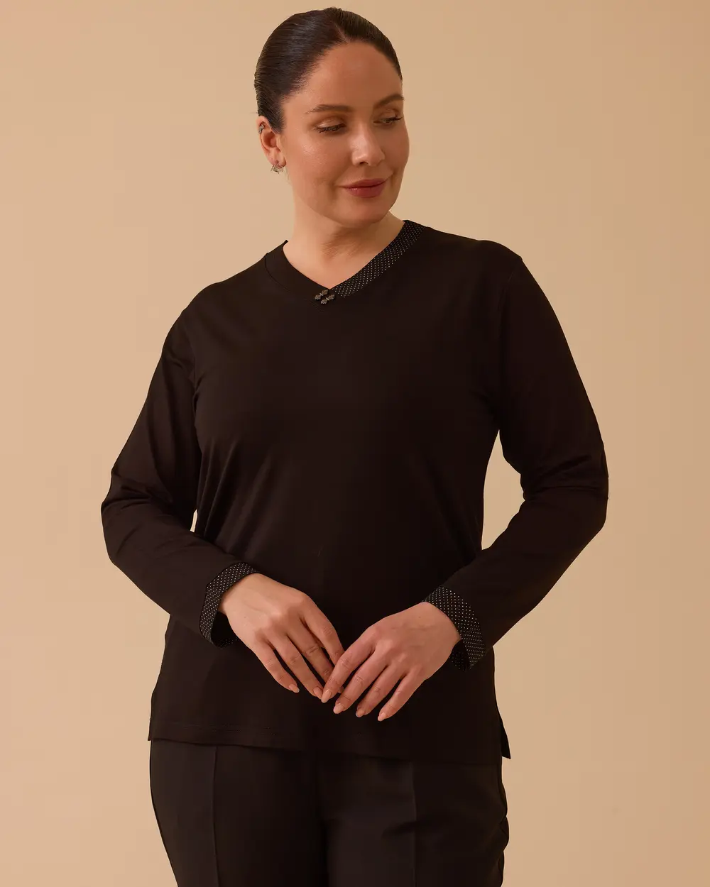 Plus Size V-Neck Stylish Blouse