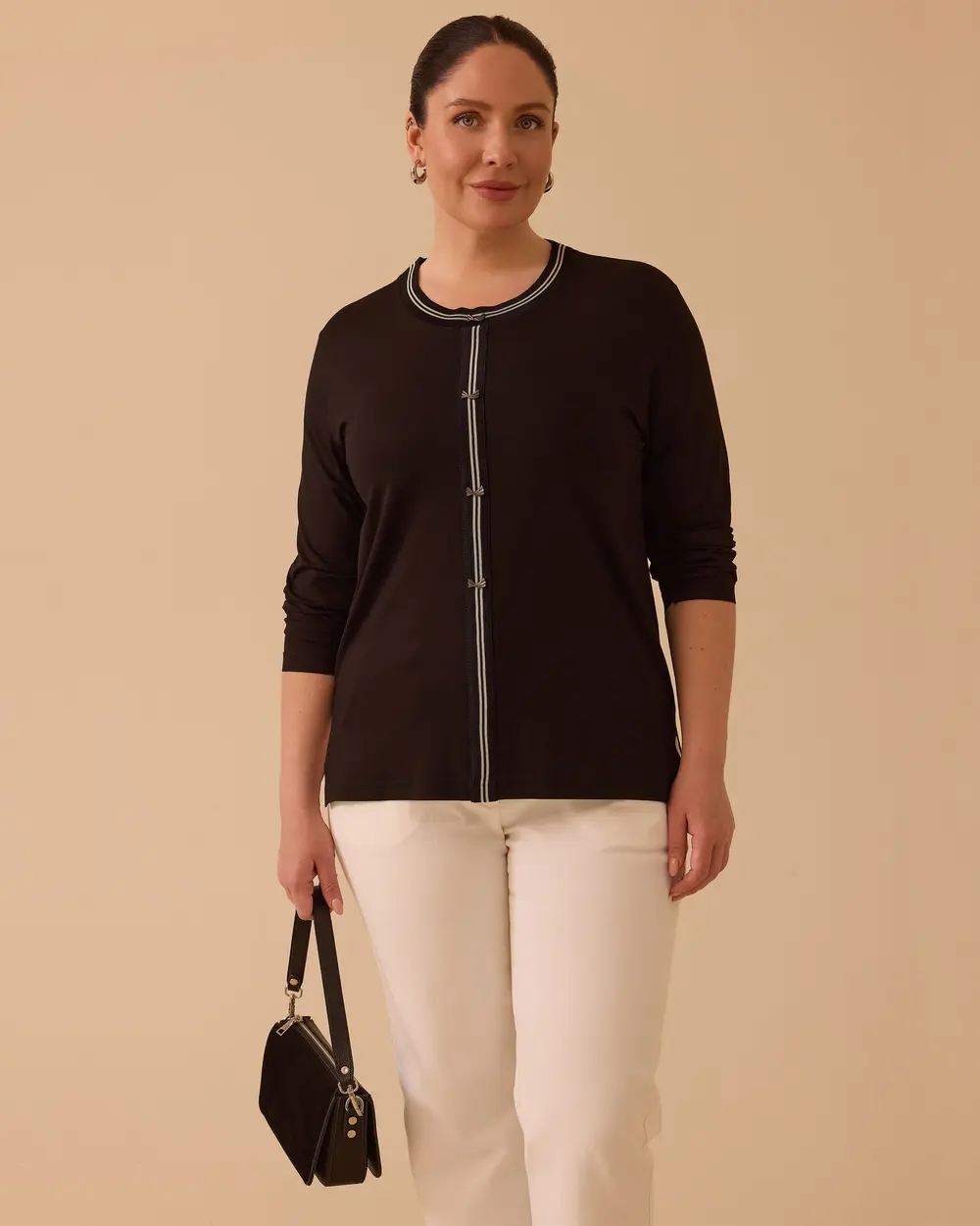 Plus Size Striped Blouse