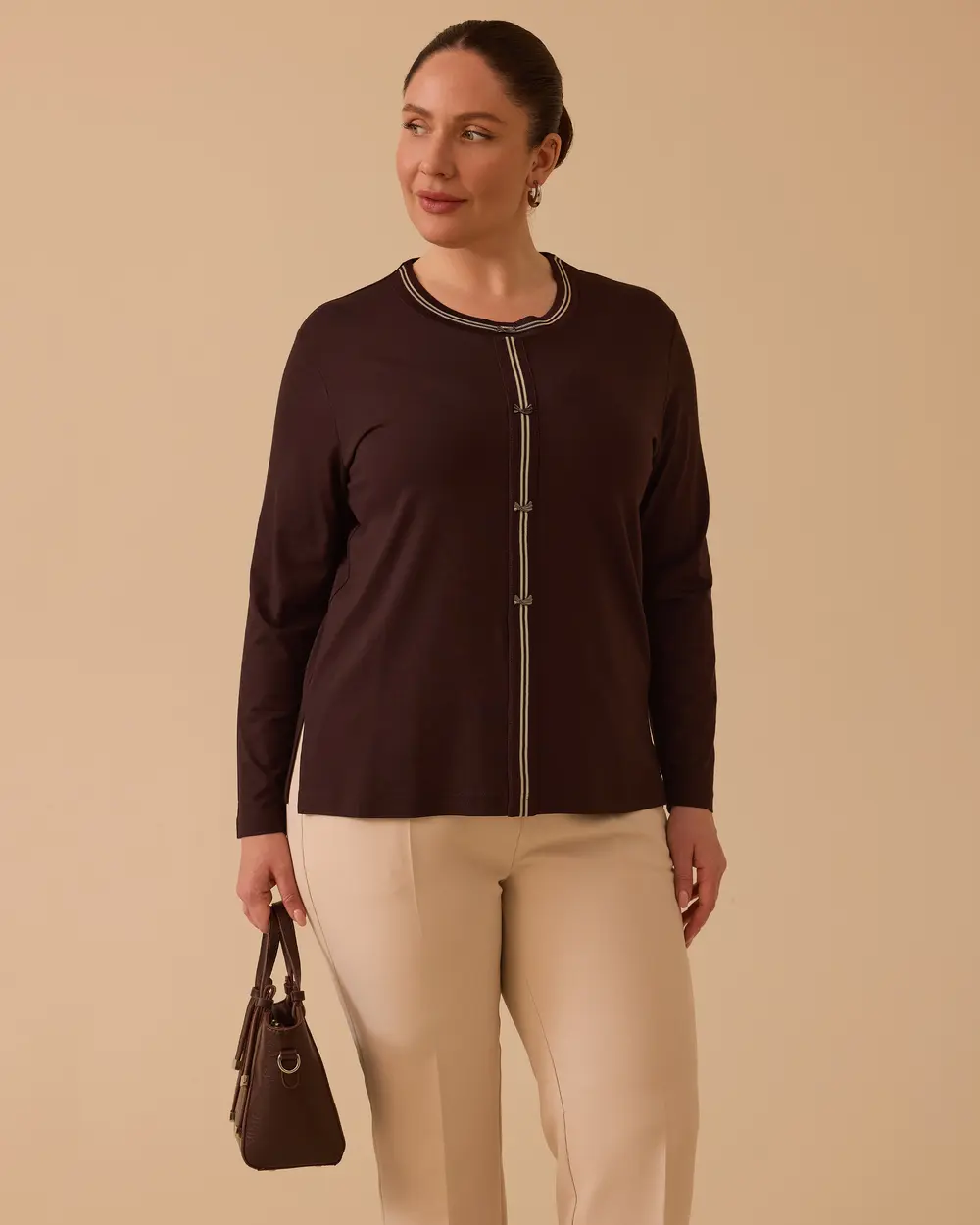 Plus Size Striped Blouse