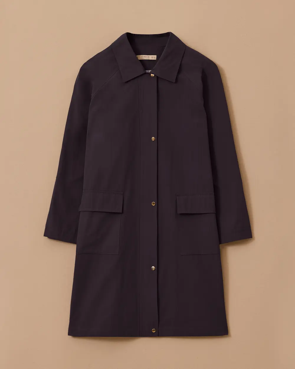 Büyük Beden Cepli Fermuarlı Trençkot