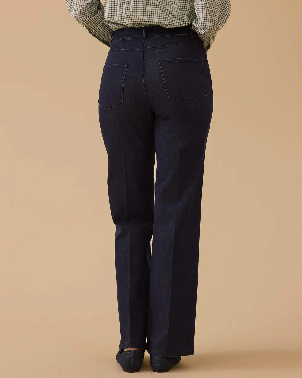 Yüksek Bel Boru Paça Denim Pantolon