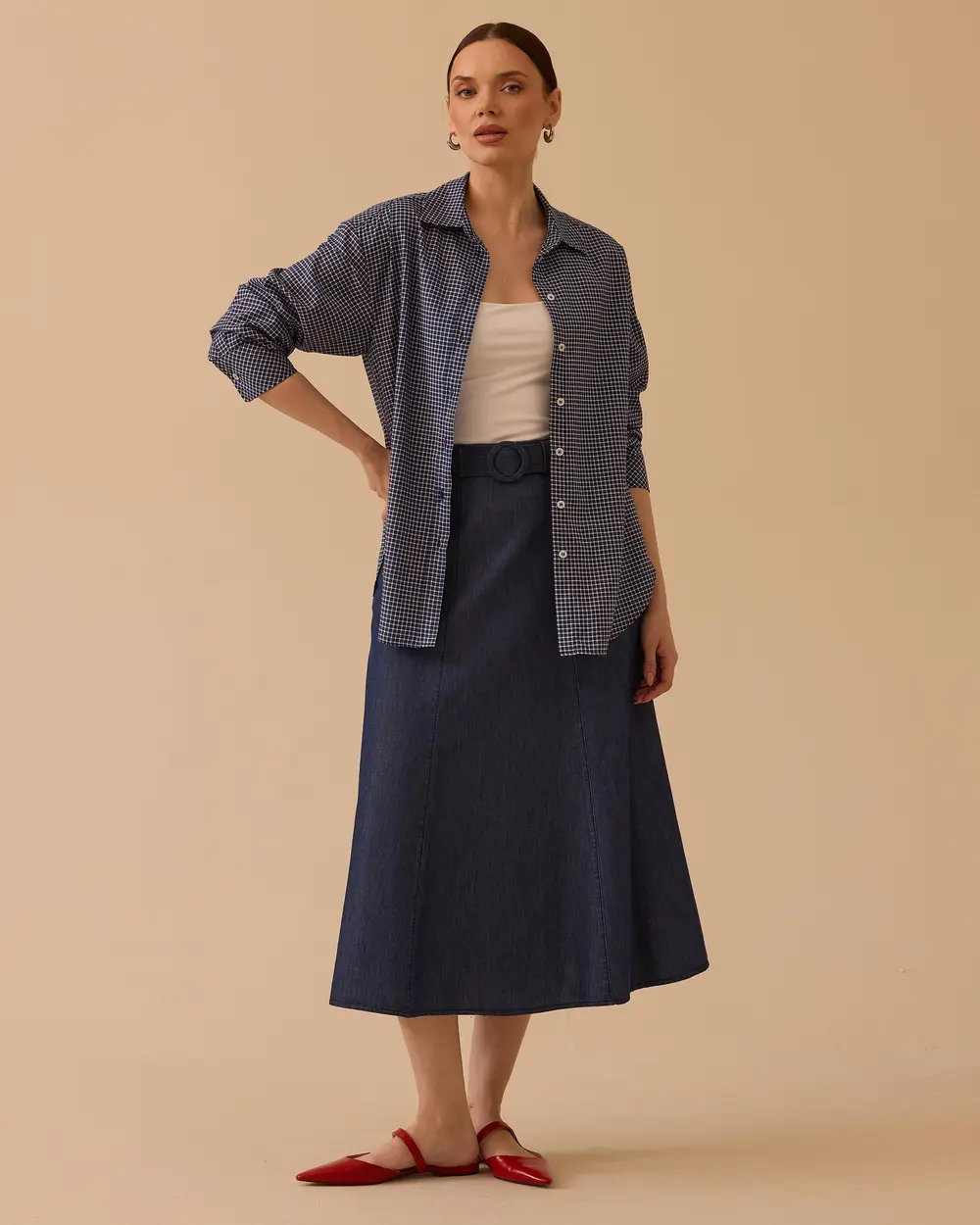 Kemerli Cepli Jean Etek