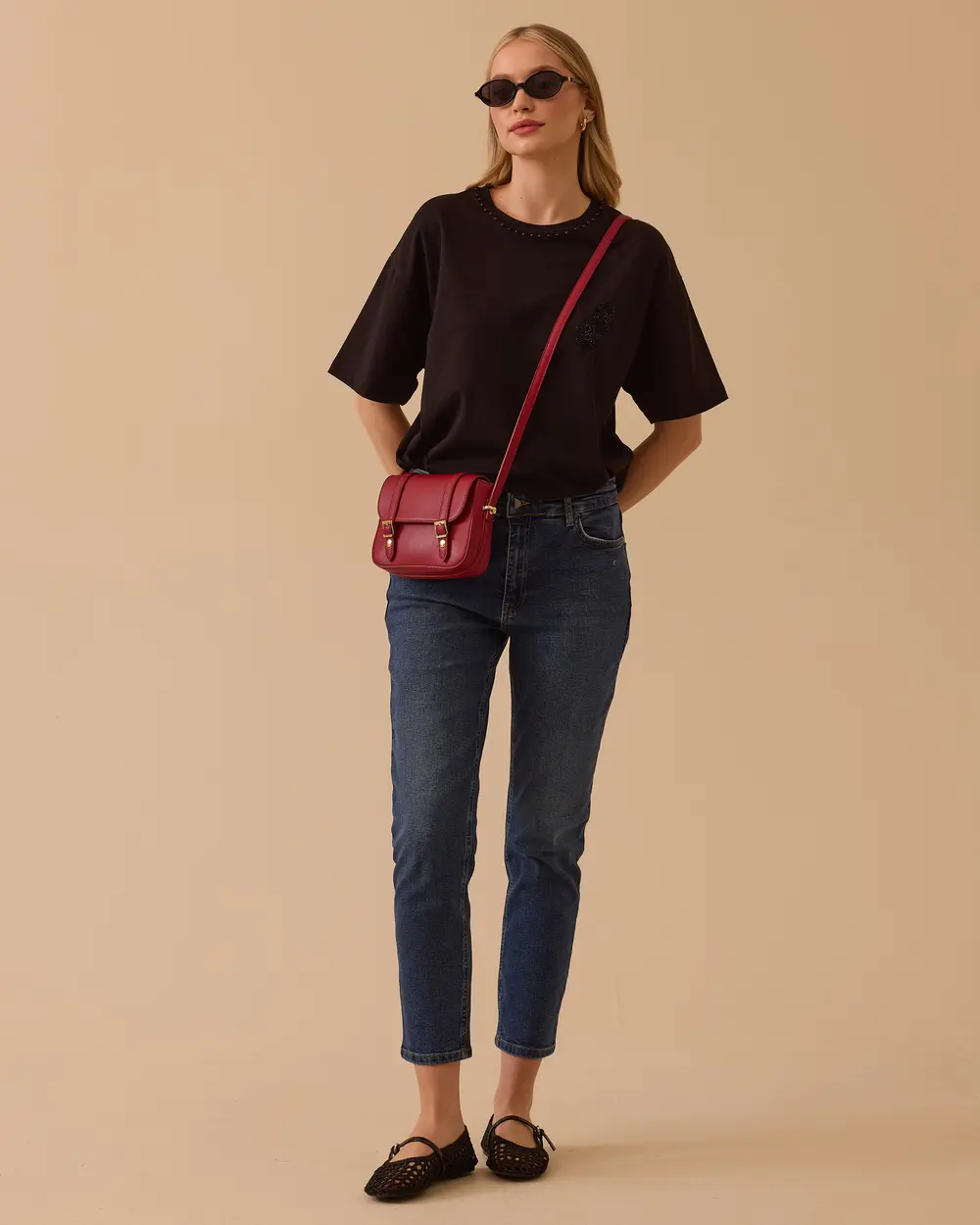 High Waist Ankle Length Jean Pants