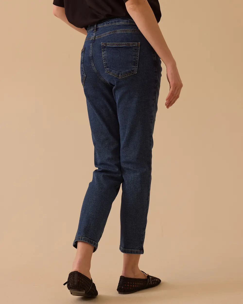 High Waist Ankle Length Jean Pants