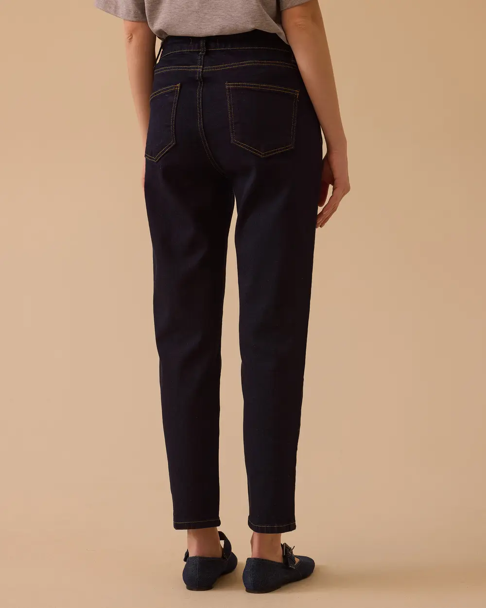 High Waist Ankle Length Jean Pants