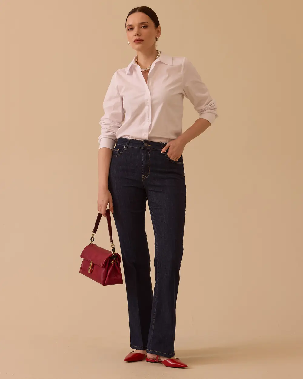 Full Length Flared Jean Pants